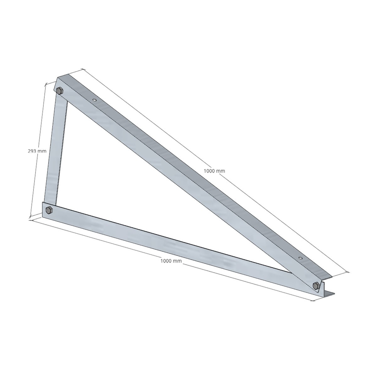 Set squadra 15° montaggio ORIZZONTALE Alluminio